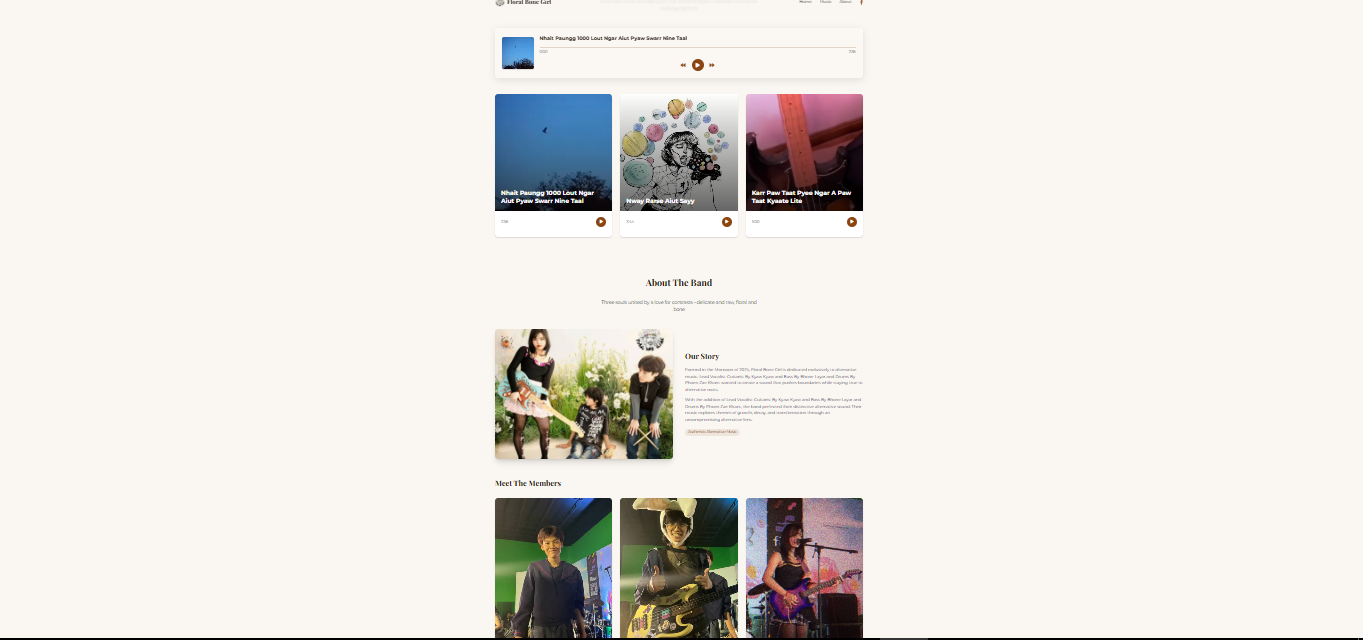 Alternative Music Band Website